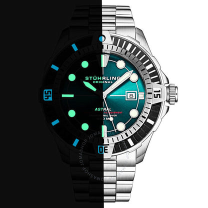 ساعة ستورلينج أوريجينال، أكواديفر أوتوماتيكية للرجال بمينا أخضر