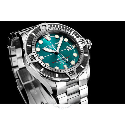 ساعة ستورلينج أوريجينال، أكواديفر أوتوماتيكية للرجال بمينا أخضر