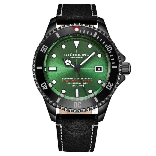 Stuhrling Original, Aquadiver Automatic Green Dial Men's Watch