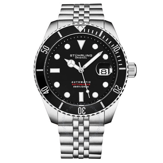 Stuhrling Original, Aquadiver Automatic Black Dial Men's Watch