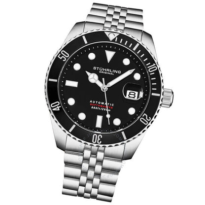 Stuhrling Original, Aquadiver Automatic Black Dial Men's Watch