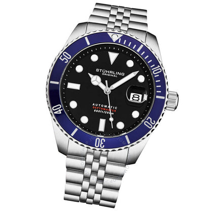 Stuhrling Original, Aquadiver Automatic Black Dial Men's Watch