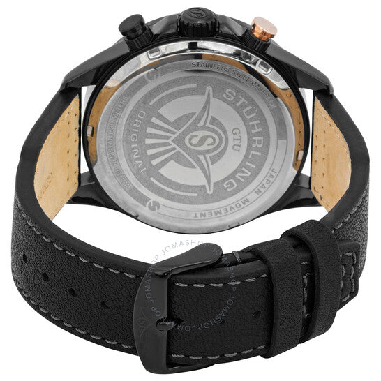 Stuhrling Original, Aviator Black Dial Men's Watch