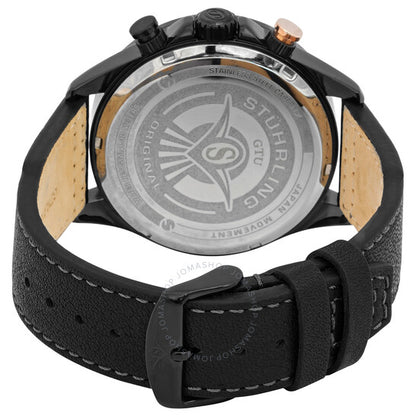 Stuhrling Original, Aviator Black Dial Men's Watch