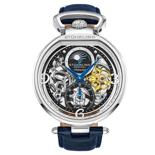 ساعة ستوهرلينغ الأصلية، ليجاسي أوتوماتيكية للرجال بمينا أسود