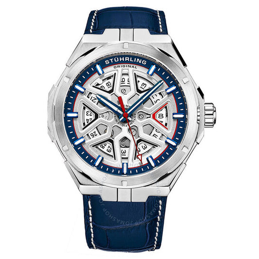 ساعة ستوهرلينغ أوريجينال ليجاسي أوتوماتيكية للرجال بمينا أزرق