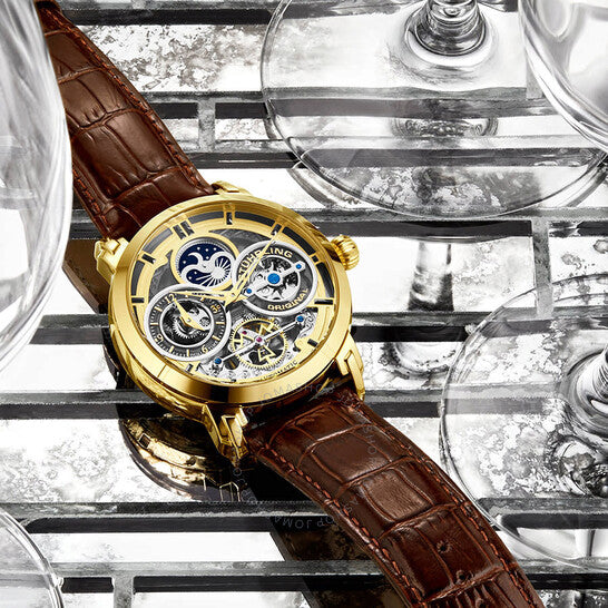 Stuhrling Original, Legacy Automatic Gold Dial Men's Watch