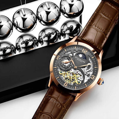 Stuhrling Original, Legacy Automatic Gunmetal Dial Men's Watch