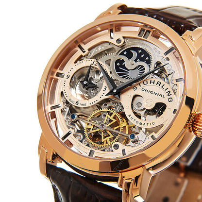 Stuhrling Original, Legacy Automatic Rose Dial Men's Watch
