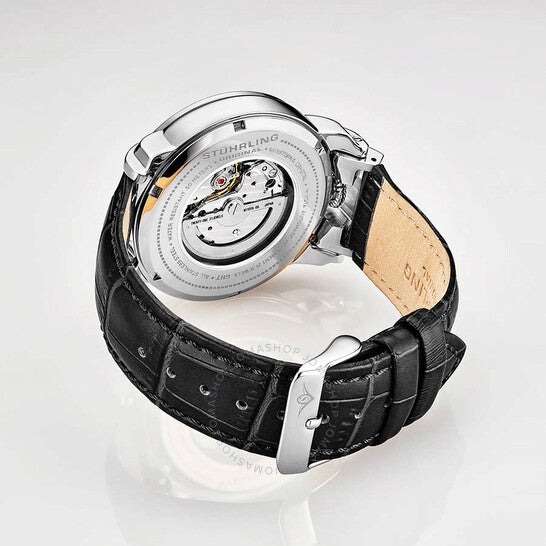 ساعة ستوهرلينغ أوريجينال ليجاسي أوتوماتيكية للرجال بمينا فضي