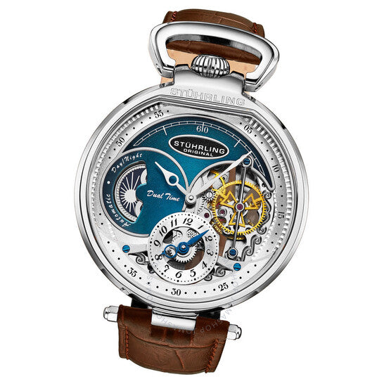 ساعة ستوهرلينغ أوريجينال ليجاسي أوتوماتيكية للرجال بمينا أزرق