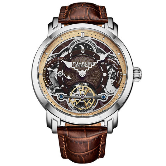 Stuhrling Original, Legacy Chronograph Automatic Brown Dial Men's Watch