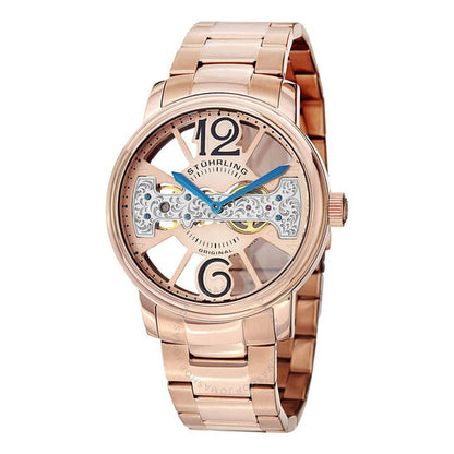 ساعة ستوهرلينغ أوريجينال ليجاسي للرجال بمينا ذهبي وردي