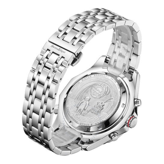 Swan & Edgar, World Timer Orange Dial Men's Watch