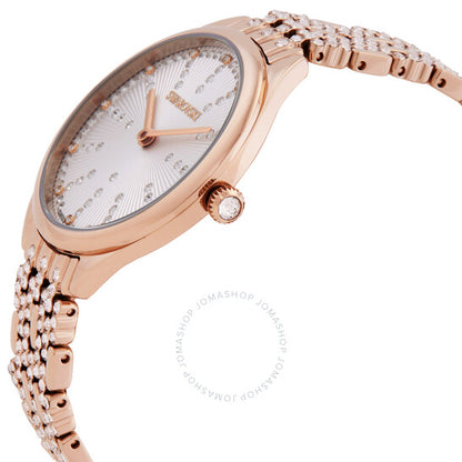 ساعة سواروفسكي أتراكت كوارتز كريستال فضية للنساء