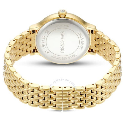 ساعة سواروفسكي النسائية من كريستال الكوارتز العنبر