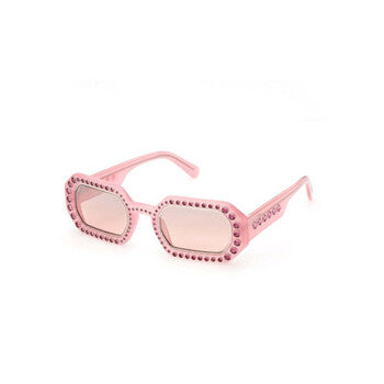 Ladies Pink Rectangular Sunglasses
