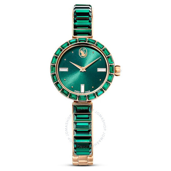 Swarovski, Matrix Bangle Quartz Crystal Green Dial Ladies Watch