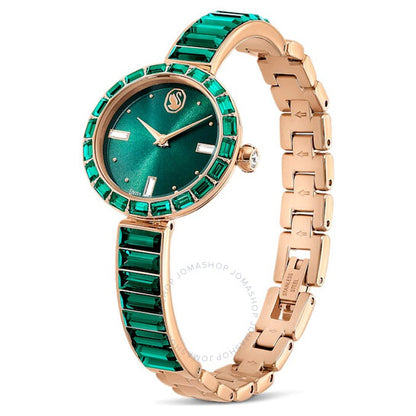 Swarovski, Matrix Bangle Quartz Crystal Green Dial Ladies Watch