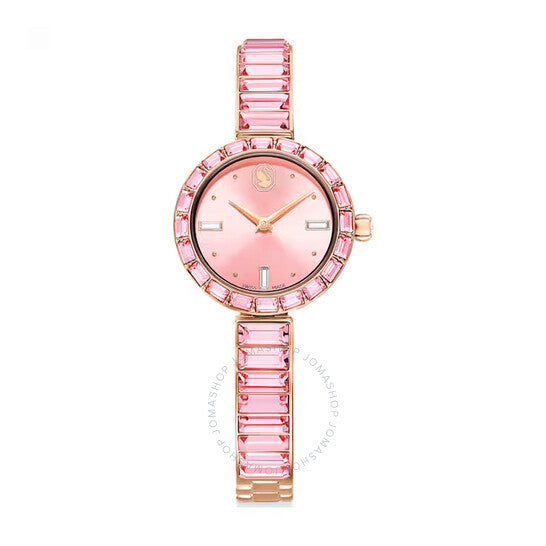 Swarovski, Matrix Bangle Quartz Crystal Pink Dial Ladies Watch