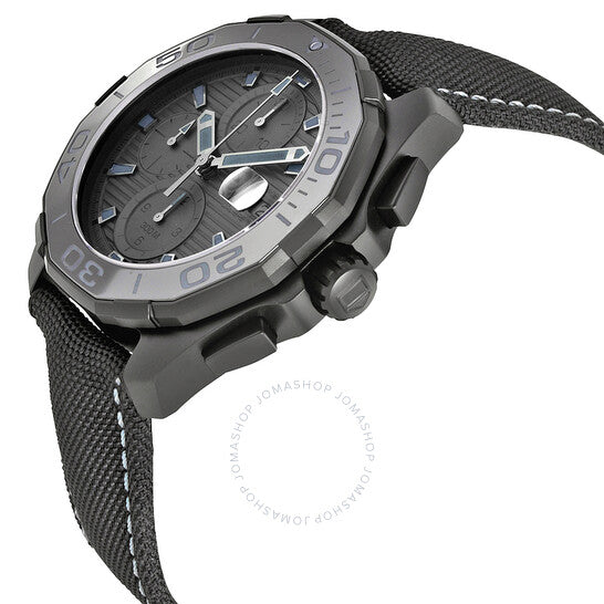 ساعة تاغ هوير أكواريسر أوتوماتيكية للرجال بمينا أسود