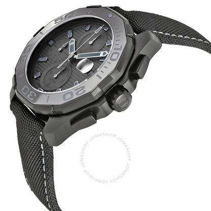 ساعة تاغ هوير أكواريسر أوتوماتيكية للرجال بمينا أسود