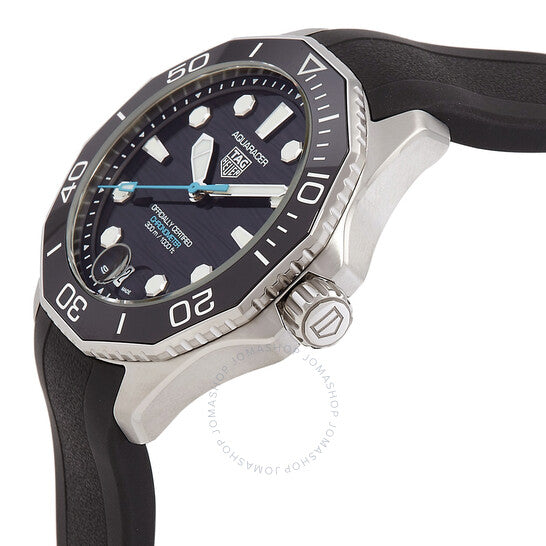 ساعة تاغ هوير أكواريسر أوتوماتيكية للرجال بمينا أسود