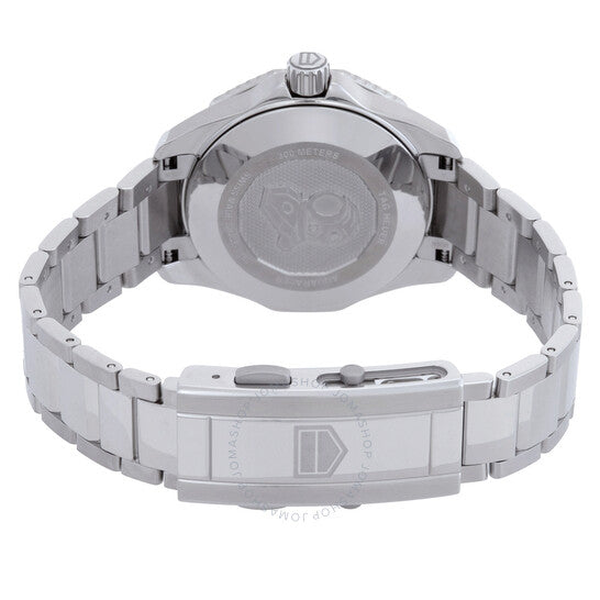 ساعة تاغ هوير أكواريسر أوتوماتيكية بمينا أخضر مرصعة بالألماس للسيدات