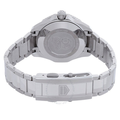 ساعة تاغ هوير أكواريسر أوتوماتيكية بمينا أخضر مرصعة بالألماس للسيدات