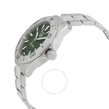 ساعة تاغ هوير أكواريسر أوتوماتيكية للرجال بمينا أخضر