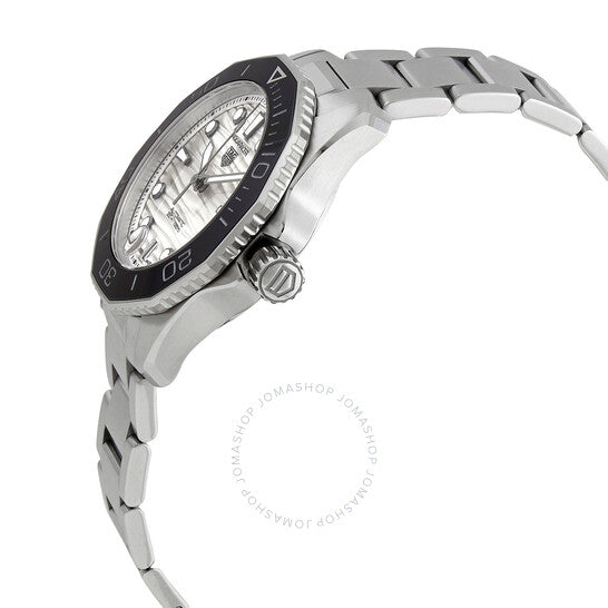 ساعة تاغ هوير أكواريسر أوتوماتيكية للسيدات بمينا فضي