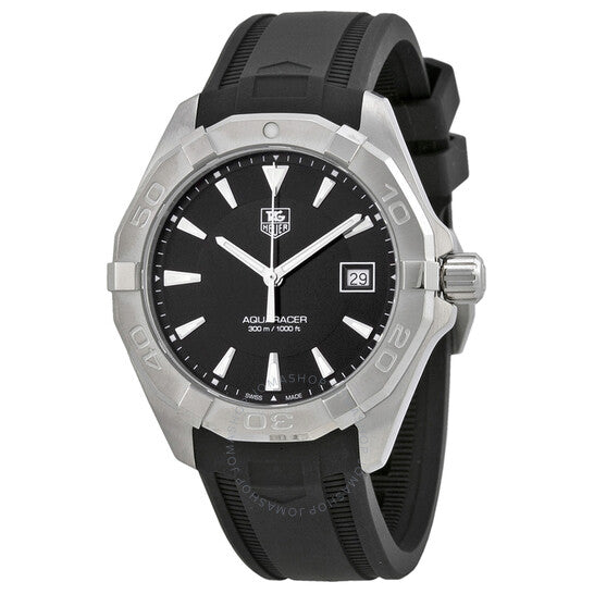 Tag Heuer, Aquaracer Black Dial Black Rubber Men's Watch