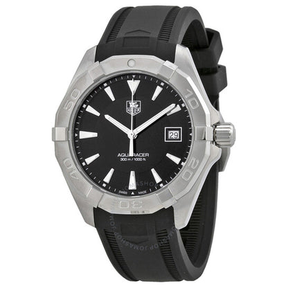 Tag Heuer, Aquaracer Black Dial Black Rubber Men's Watch