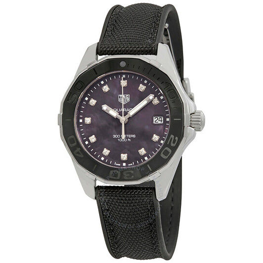Tag Heuer, Aquaracer Black Mother of Pearl Diamond Dial Ladies Watch