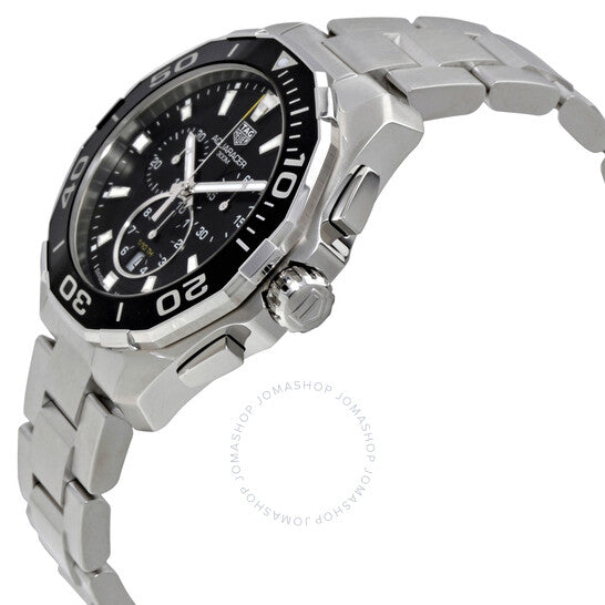 ساعة تاغ هوير أكواريسر كرونوغراف للرجال بمينا أسود