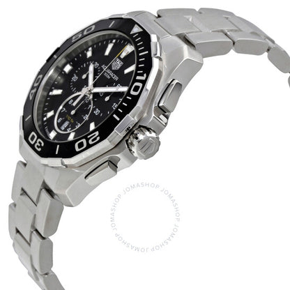 ساعة تاغ هوير أكواريسر كرونوغراف للرجال بمينا أسود