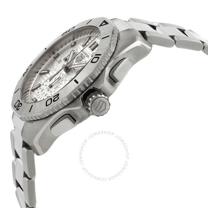 ساعة تاغ هوير أكواريسر كرونوغراف كوارتز بمينا رمادي للرجال