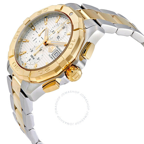 ساعة تاغ هوير أكواريسر كرونوغراف للرجال بمينا فضي