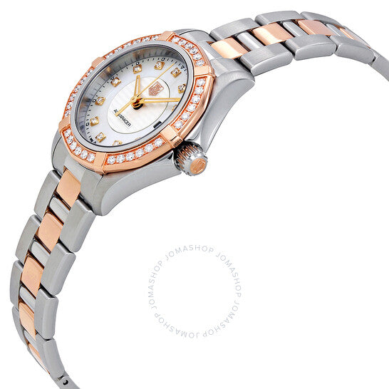 ساعة تاغ هوير أكواريسر النسائية بمينا من عرق اللؤلؤ