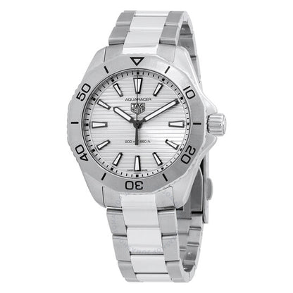 ساعة تاغ هوير، اكواريسر كوارتز بمينا فضي للرجال