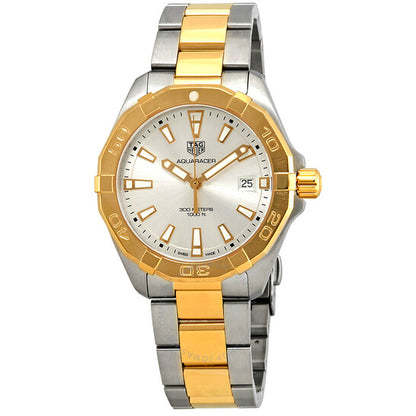 ساعة تاغ هوير أكواريسر للرجال بمينا فضي مصقول