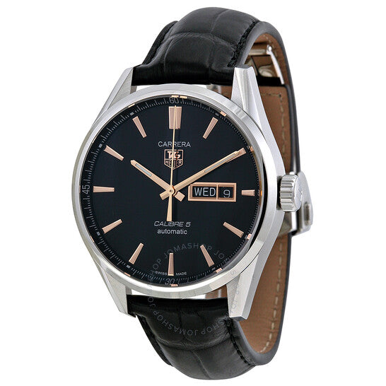 ساعة تاغ هوير كاريرا أوتوماتيكية للرجال بمينا أسود WAR201CFC6266