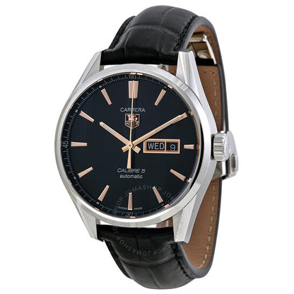 ساعة تاغ هوير كاريرا أوتوماتيكية للرجال بمينا أسود WAR201CFC6266