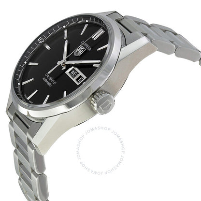 ساعة تاغ هوير كاريرا أوتوماتيكية للرجال بمينا أسود