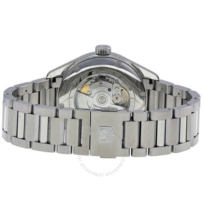 ساعة تاغ هوير كاريرا أوتوماتيكية للرجال بمينا أسود