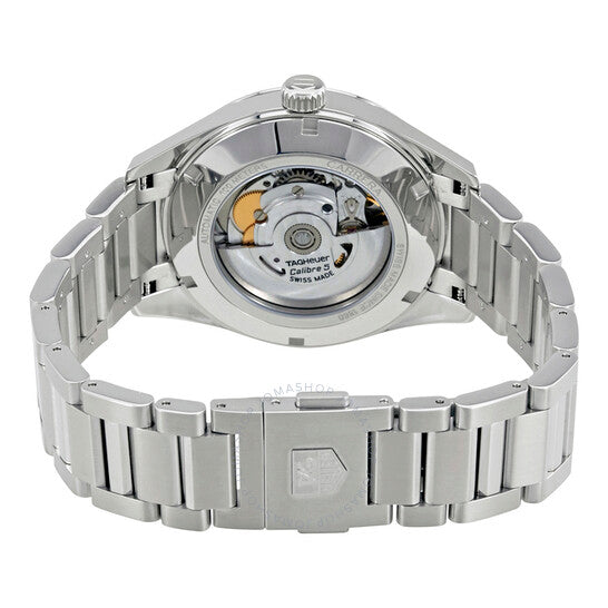 ساعة تاغ هوير كاريرا أوتوماتيكية للرجال بمينا أسود