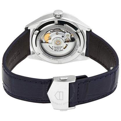 ساعة تاغ هوير كاريرا أوتوماتيكية للرجال بمينا أزرق