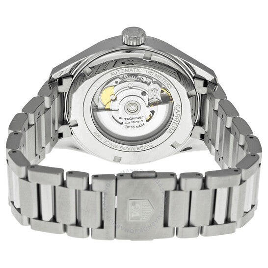 ساعة تاغ هوير كاريرا أوتوماتيكية للرجال بمينا أبيض WAR201BBA0723