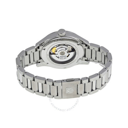 ساعة تاغ هوير كاريرا للرجال بمينا أزرق من الفولاذ المقاوم للصدأ