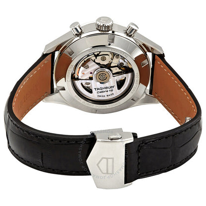 ساعة تاغ هوير كاريرا كرونوغراف أوتوماتيكية للرجال بمينا أسود